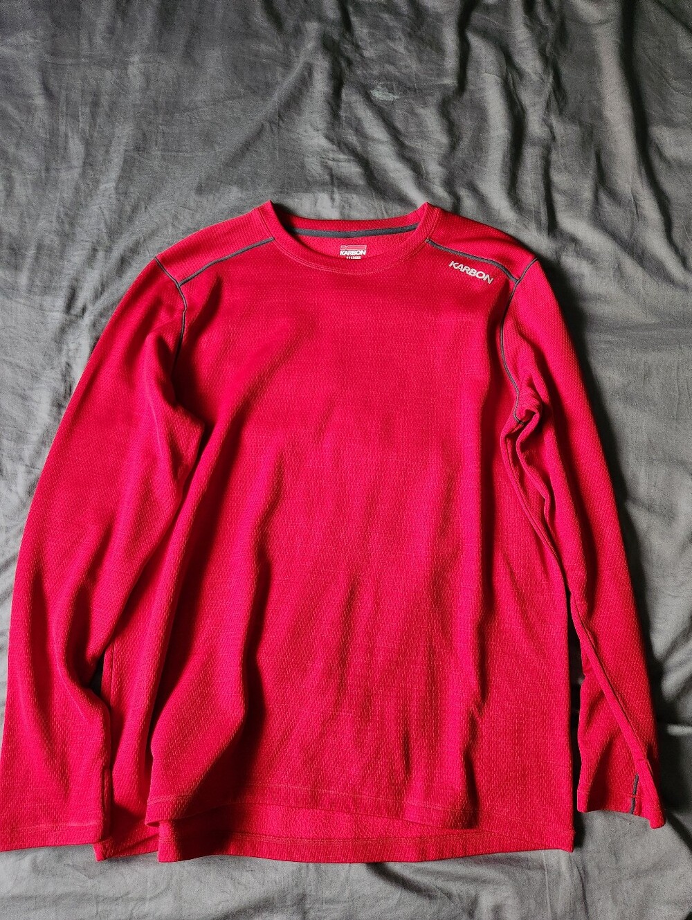 Karbon Men's Red Thermal Crew Neck Sweater